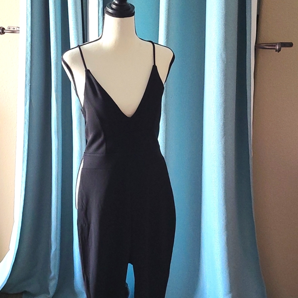 Pantsuit - spaghetti strap/lace back